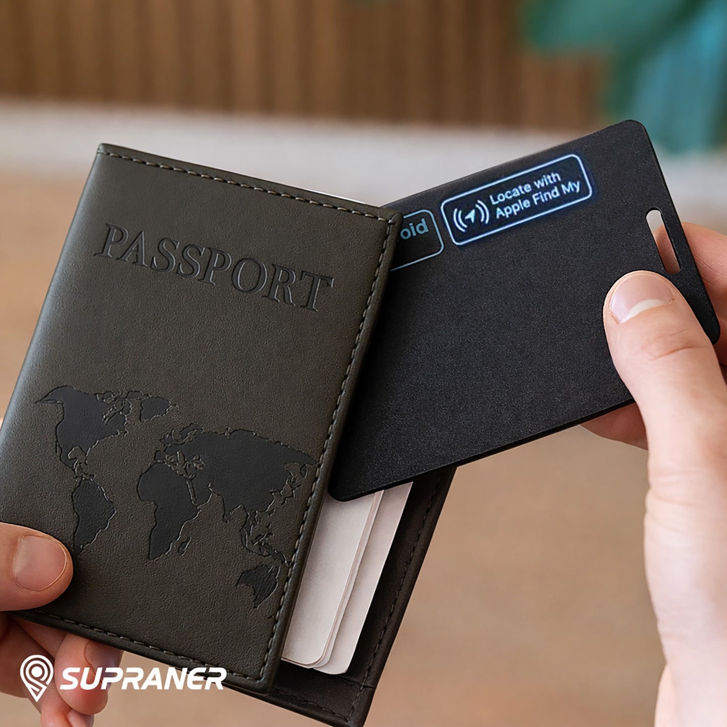 Ultra-Thin Rechargeable Tracking Card for Apple iOS & Android